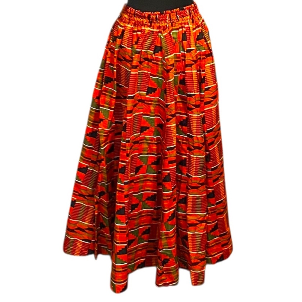 NEW African Women’s Kente #2 Print‎ Maxi Skirt, M/L